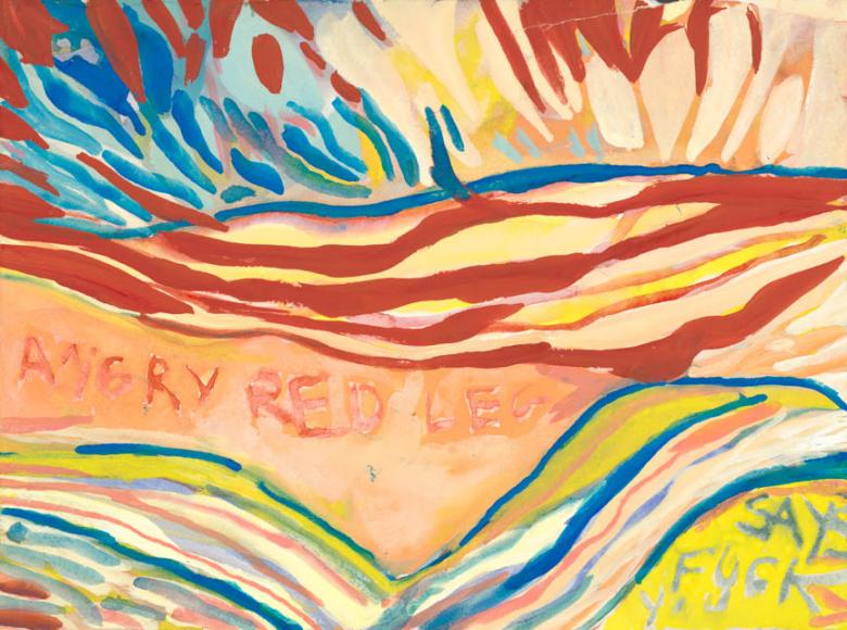 Angry Red Legs. Gouache on high quality acid-free art paper, 9x12in-22.5x30.5cm. Fig. 194