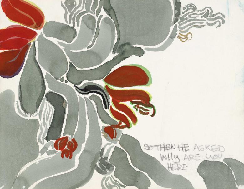 So then he asked…  Watercolor on paper. 7x11.5in - 22.8x29.3cm. Fig. 268