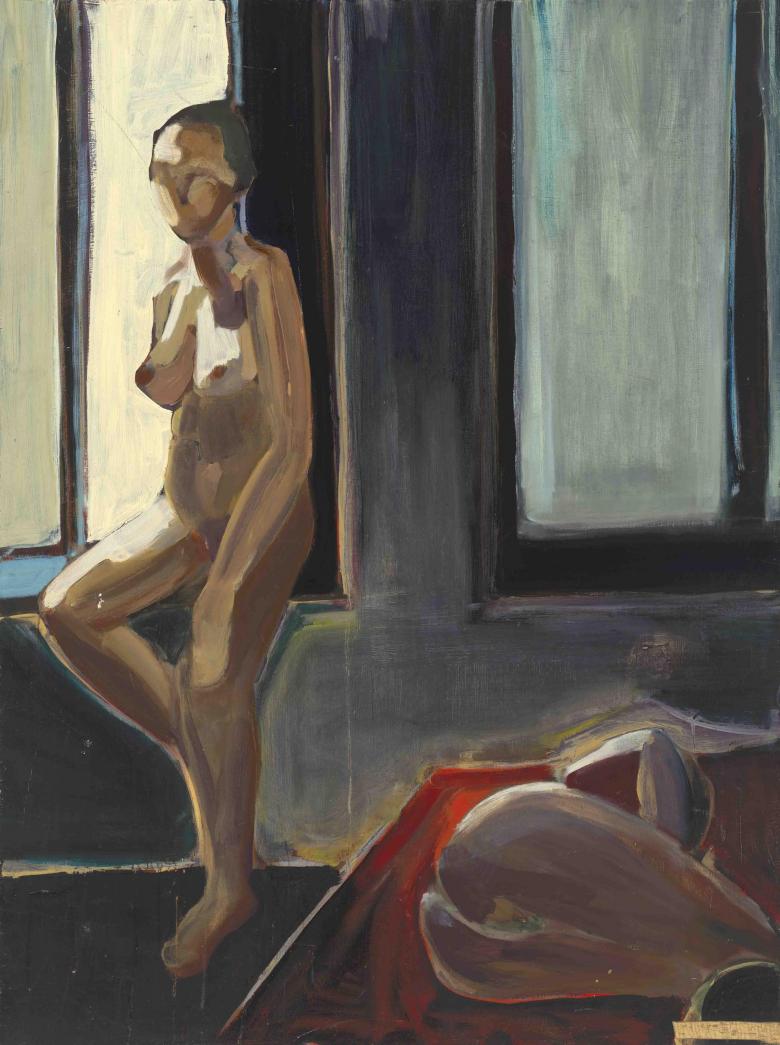 Woman at the Window.  Acrylic on wood, 48x36 in - 121.5x91 cm. Fig. 003