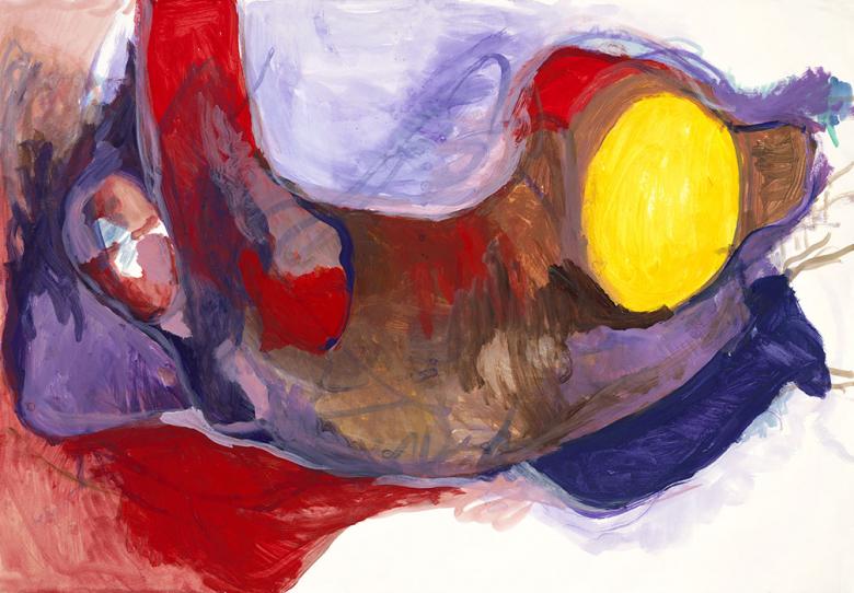  Figure in Red and Violet. Gouache on high quality acid-free art paper, 27.7x39.7 - 70.5x101cm. Fig. 053