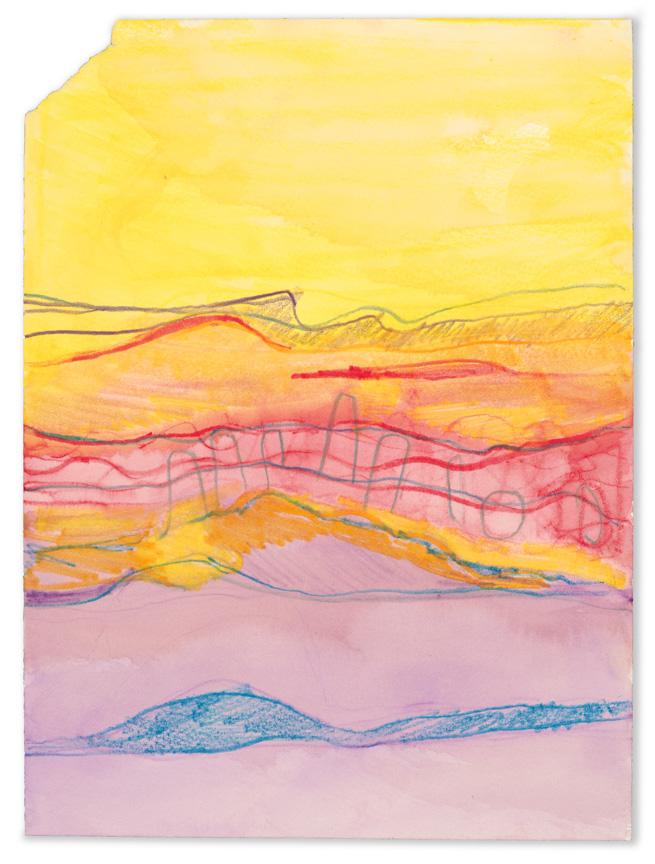 Waves in Yellow. Watercolor and pencil on paper, 2x9in - 30.5x22.5cm. Fig. 107