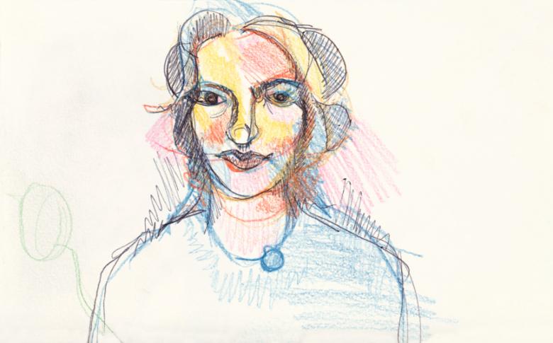 Carmen. Pencil and markers on paper,  5x8in - 13x20.5cm. Fig. 149